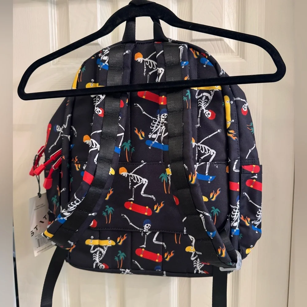 NWT STATE Kane Kids Double Pocket Backpack - Skeleton Skate